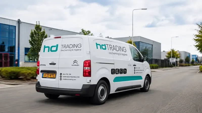 H&D Trading bedrijfswagen voor levering hygiëneproducten